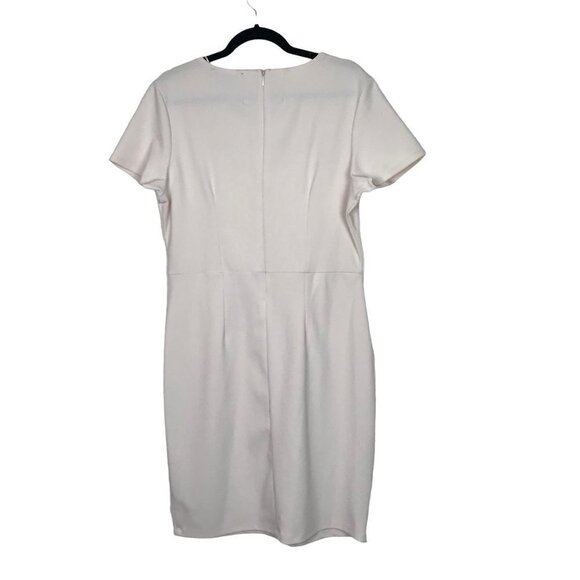 Harve  Bernard Cream Midi Short Sleeved Dress Size L - Picture 5 of 7